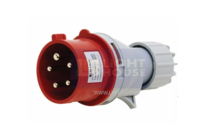 HTN-015 "DAKO PLUG" ปลั๊กตัวผู้กลางทาง (3P+N+E) 16A 400V IP44