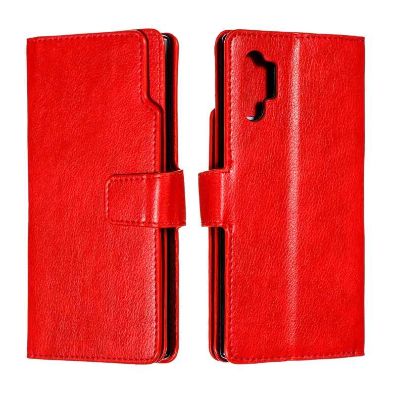 Case Samsung Galaxy Note 10+ #เคสฝาพับหนัง PU แบบกระเป๋าสตางค์มีที่เก็บบัตรหลายช่อง Retro Wallet Leather Cover Multi Cards Stand