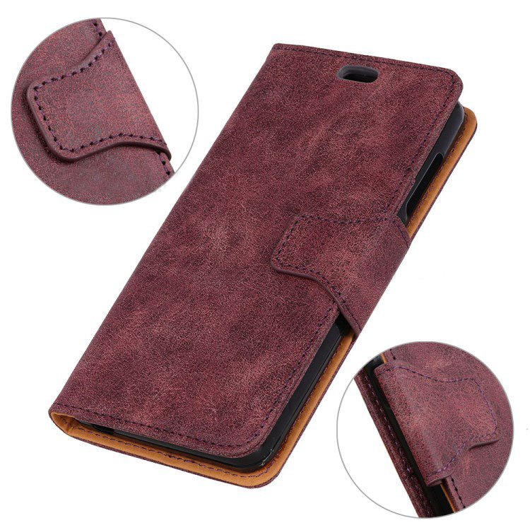 เคส Samsung Galaxy A7 (2018) #เคสฝาพับแบบกระเป๋าสตางค์สไตล์วินเทจ Vintage Style Wallet Leather