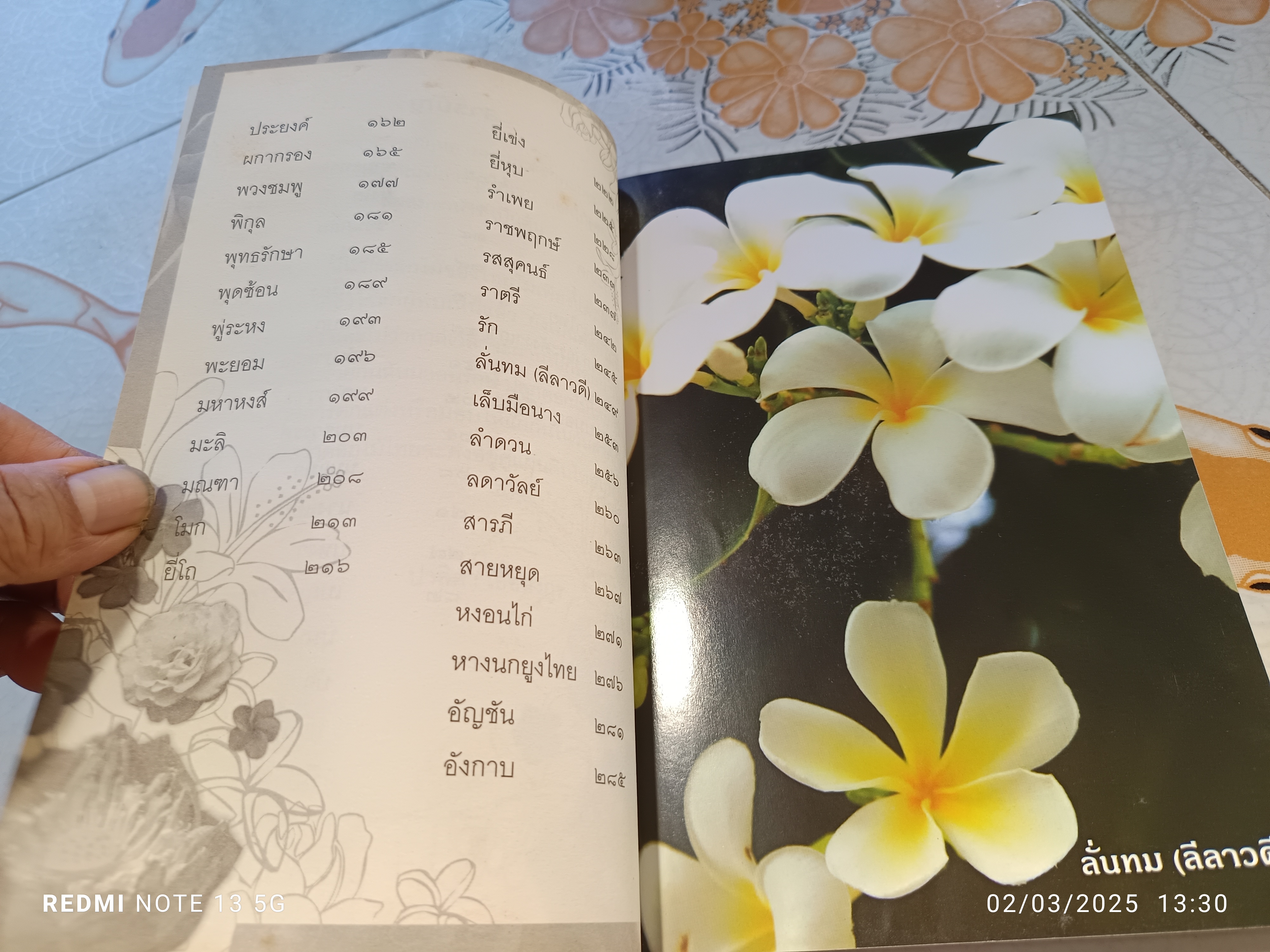 ดอกไม้ไทยในวรรณคดี ผู้เขียน : ปาลิตา เอื้ออังกูร ปีพ.ศ 2555 **สินค้าหมด**