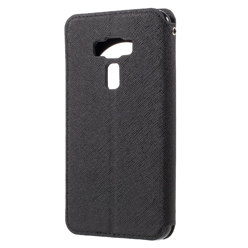 เคส Asus Zenfone 3 ZE552KL #เคสฝาพับหนัง PU มีช่องวิว ROAR KOREA Diary View Leather Stand