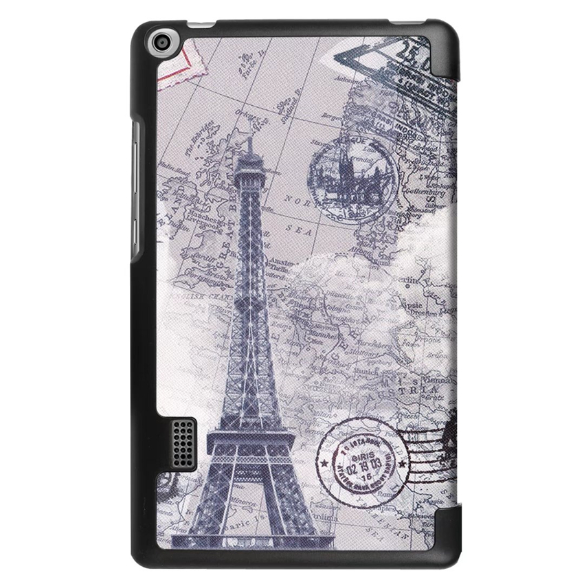 เคส Huawei MediaPad T3 7นิ้ว #เคสฝาพับรูปแบบการพิมพ์ Tri-fold Stand Leather Case ลายน่ารักๆ