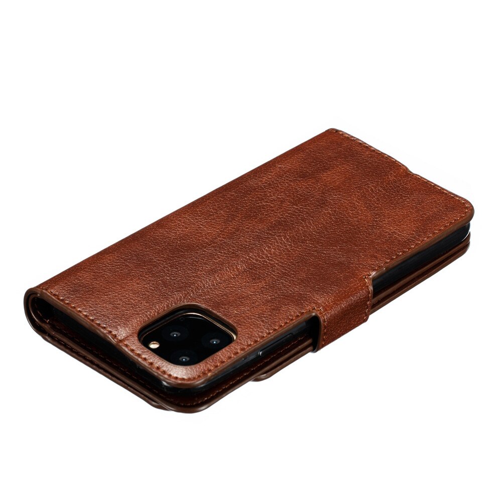 Case iphone 11 #เคสฝาพับหนัง PU แบบกระเป๋าสตางค์มีที่เก็บบัตรหลายช่อง Retro Wallet Leather Cover Multi Cards Stand