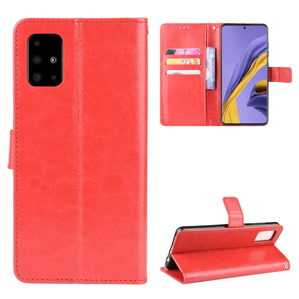 เคส Samsung Galaxy Note 10 Lite #เคสฝาพับหนัง PU ผิวหนังม้า Crazy Horse Texture Leather Wallet