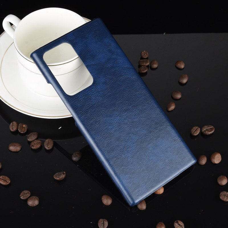 Case Samsung Galaxy Note 20 Ultra / Note 20 Ultra 5G #เคสฝาหลังพลาสติกแข็งเคลือบหนัง PU ลายผิวลิ้นจี่ Litchi Skin Leather Coated