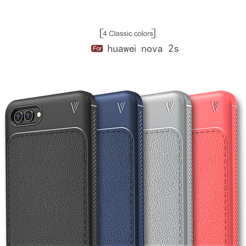 Case Huawei nova 2s #เคสแบบฝาหลัง IVSO Gentry Series ลายหนัง PU ผิวลิ้นจี่กันรอยนิ้วมือคุณภาพดีราคาถูก