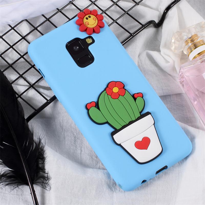 เคส Samsung Galaxy A8 (2018) #เคสฝาหลังนิ่มภาพการ์ตูน 3D น่ารัก Soft TPU