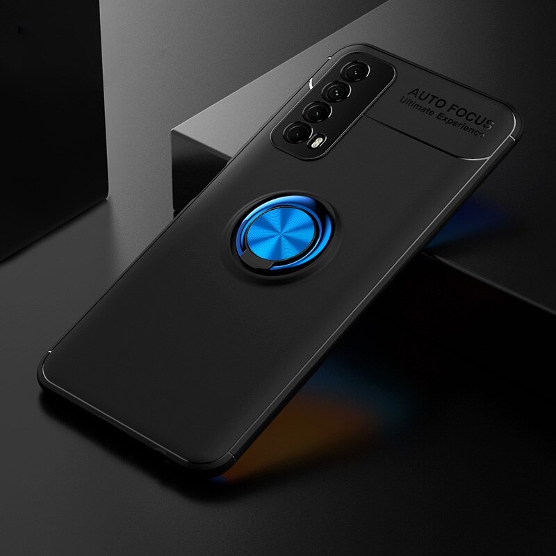เคส Huawei Y7a #เคสฝาหลัง TPU Finger Ring Kickstand (แผ่นโลหะแบบ Built-in)