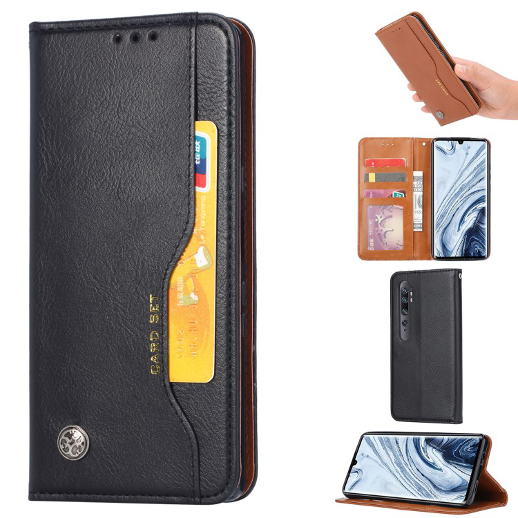 เคส Xiaomi Mi Note 10 Pro#เคสฝาพับแบบกระเป๋าสตางค์หนัง PU มีช่องเสียบบัตรคุณภาพดี