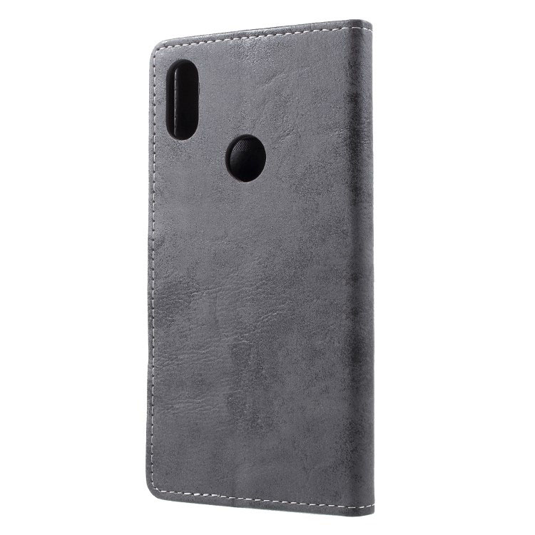 Case Asus Zenfone Max (M2) ZB633KL #เคสฝาพับหนัง PU สไตล์ Retro มีช่องเสียบบัตรคุณภาพดีราคาถูก