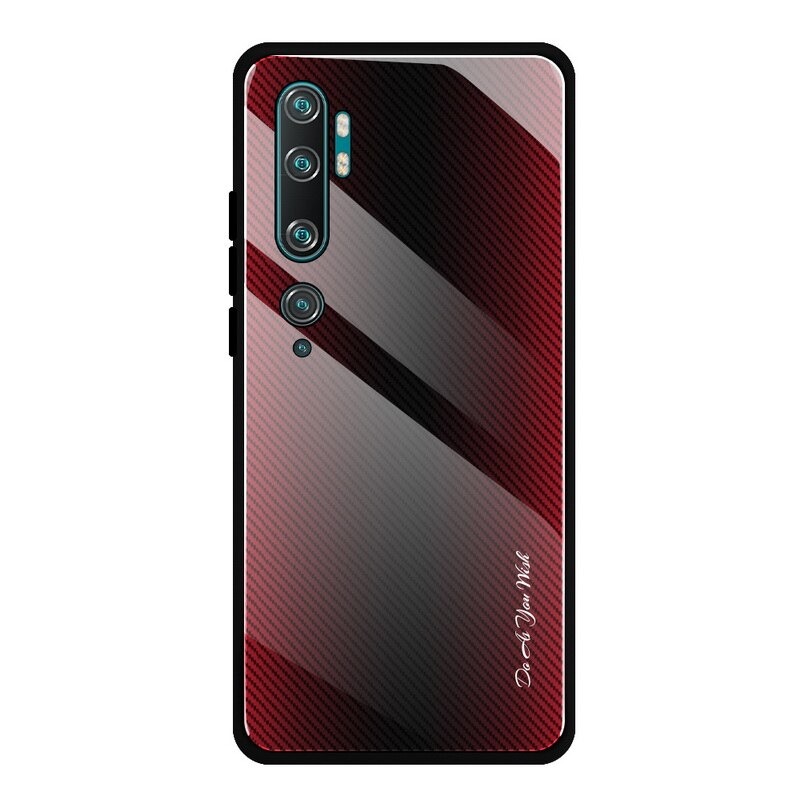 เคส Xiaomi Mi Note 10 Pro #เคสด้านหลังผิวกระจกนิรภัยไล่ระดับสีขอบนิ่ม Gradient Tempered Glass Back + Soft TPU Edge