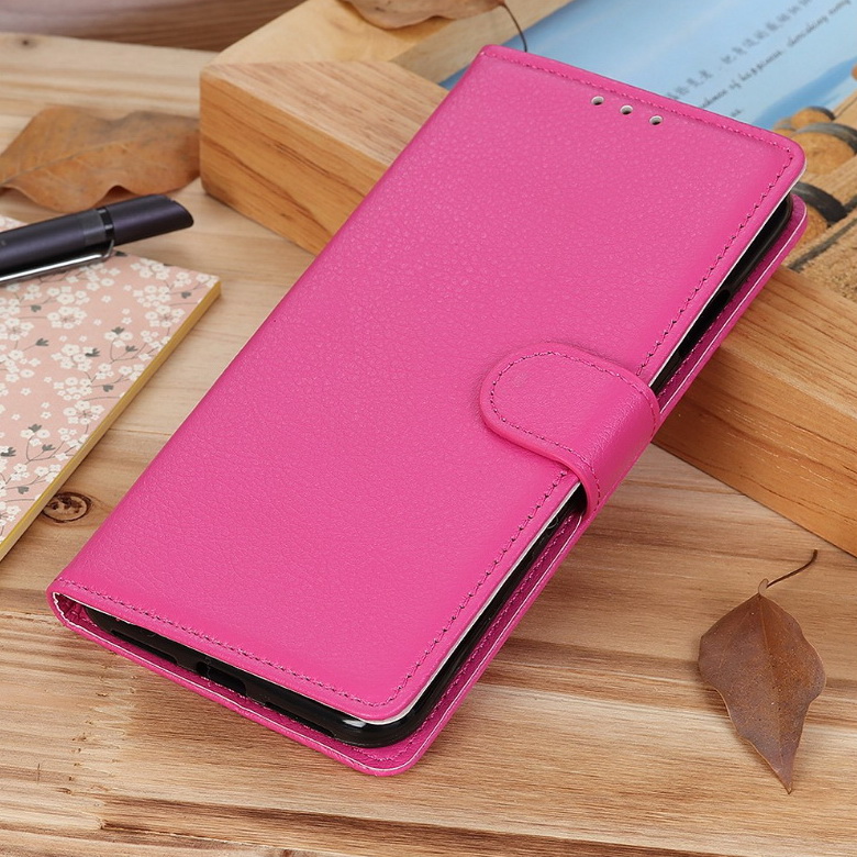 Case OPPO Reno 4 4G #เคสฝาพับสไตล์กระเป๋าสตางค์หนัง PU ผิวลิ้นจี่