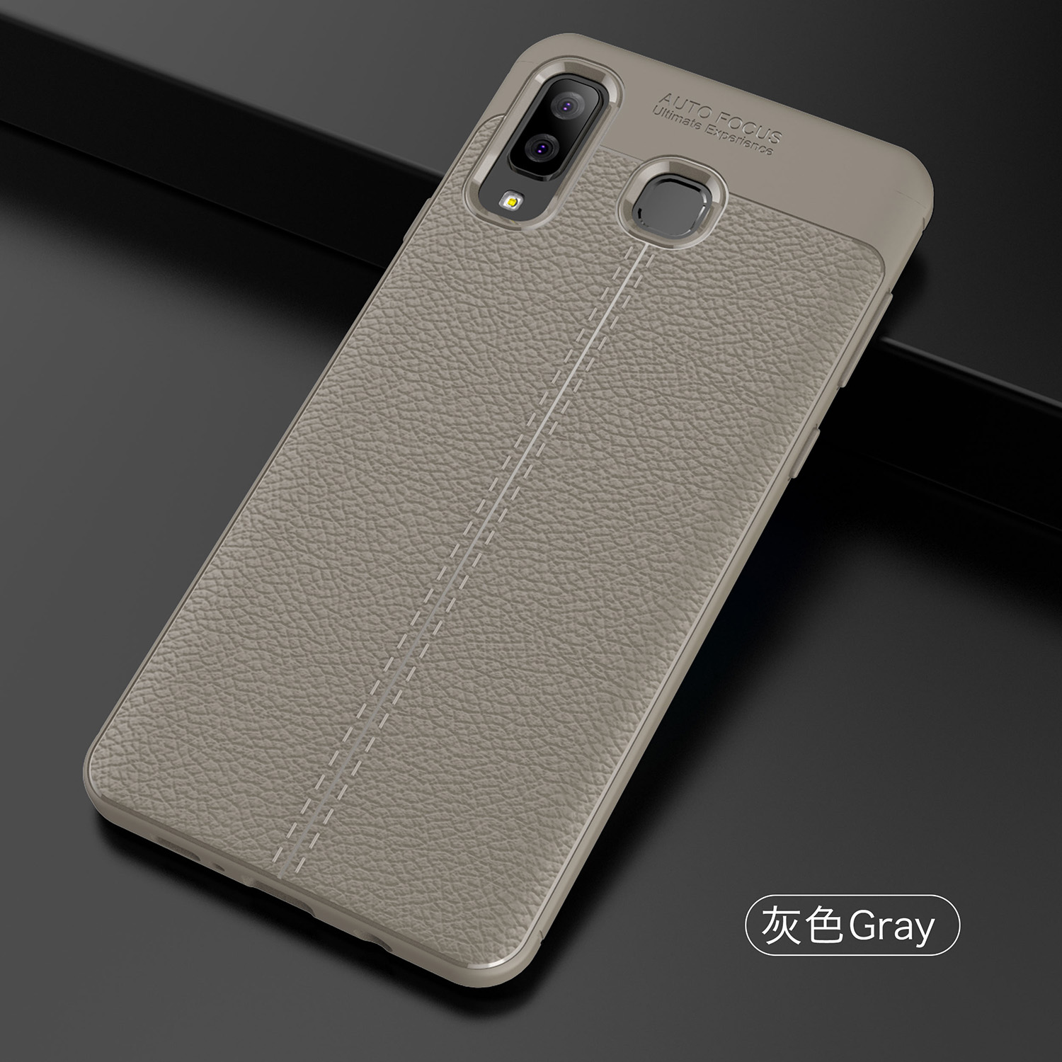 Case Samsung Galaxy A8 Star #เคสฝาหลัง TPU ลายหนัง PU ผิวลิ้นจี่ช่วยป้องกันลายนิ้วมือคุณภาพดี