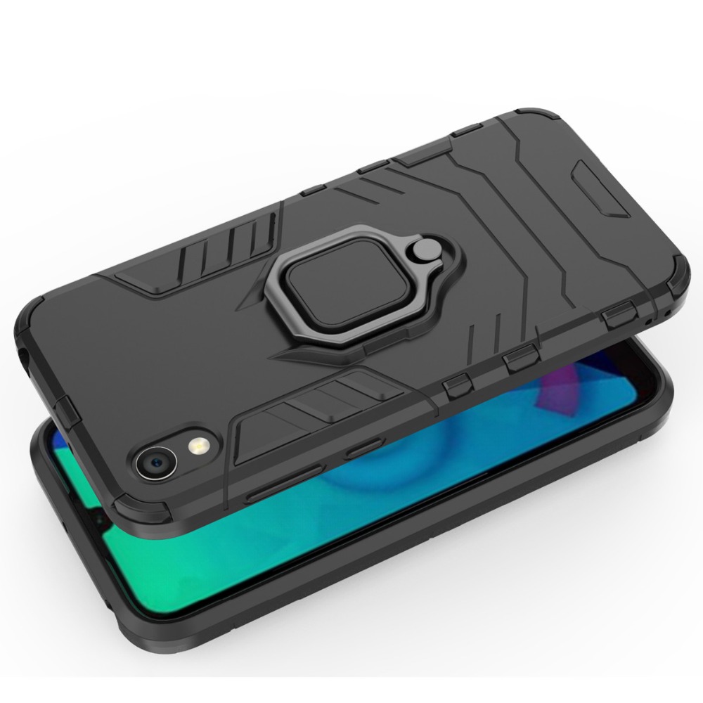 Case Huawei Y5 (2019) #เคสฝาหลังพลาสติกแข็ง +TPU Hybrid Case มีแหวนสวมนิ้วโลหะ