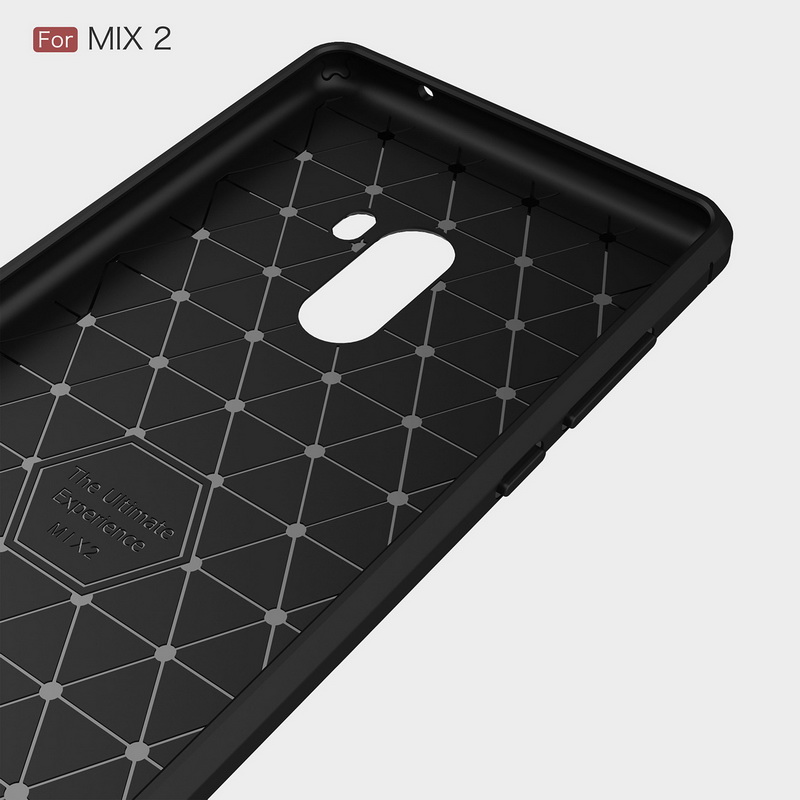 Case Xiaomi Mi Mix 2 #เคสฝาหลัง Brushed Carbon Fiber TPU สวยงามทันสมัย