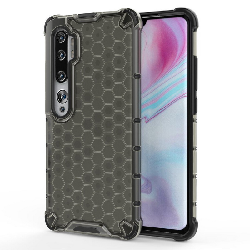 เคส Xiaomi Mi Note 10 Pro #เคสฝาหลังกันกระแทก Honeycomb Shock Absorber TPU + PC + Silicone Hybrid