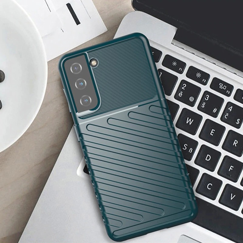 Case Samsung Galaxy S21 FE 5G #เคสฝาหลัง TPU อ่อน Thunder Series Twill Texture Soft TPU