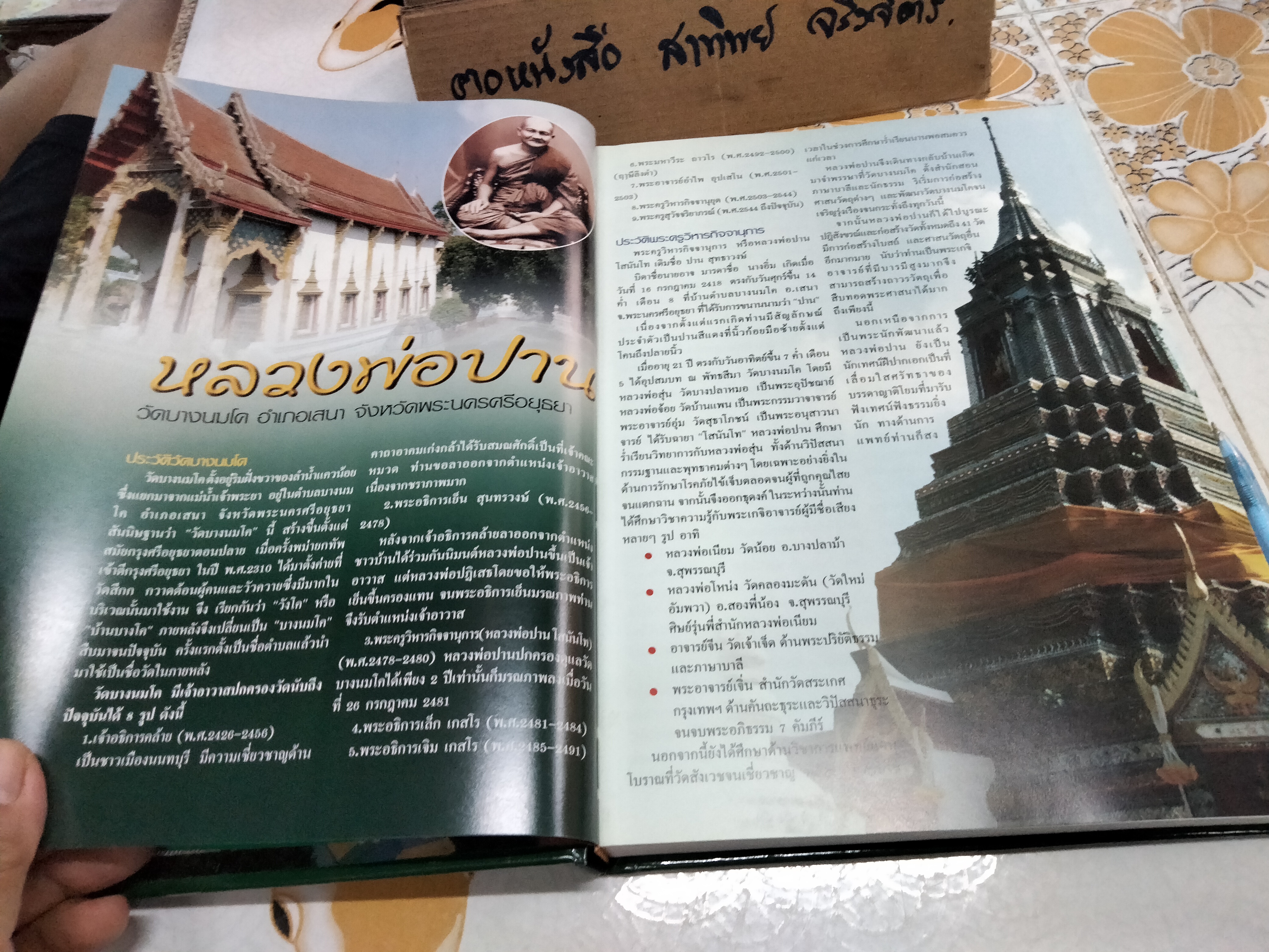 หลวงพ่อปาน (เล่มเขียว-ปกแข็ง) หนังสือรวบรวมภาพวัตถุมงคลและประวัติพระครูวิหารกิจจานุการ (หลวงพ่อปาน โสนันโท) **สินค้าหมด**