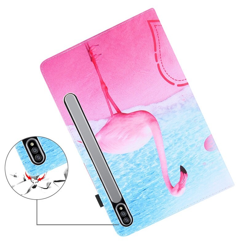 เคส Samsung Galaxy Tab S7 FE 12.4"(T730,T736) #เคสหนัง PU+TPU พิมพ์ลายพับตั้งได้ Printed Pattern PU Leather Case