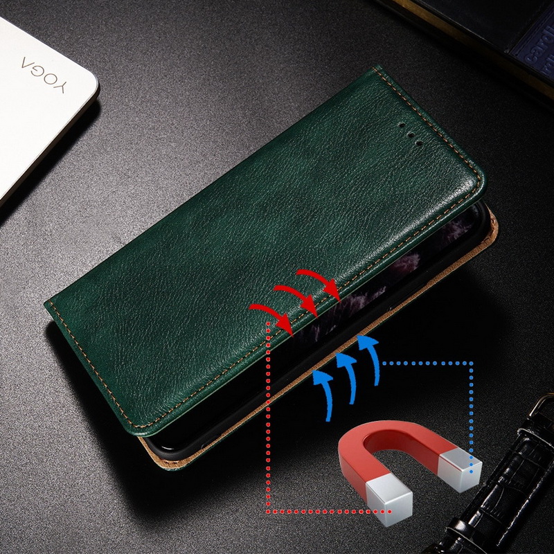 เคส OPPO A15 #เคสฝาพับหนัง PU มีช่องเสียบบัตร ฝาปิดแม่เหล็กดูดซับอัตโนมัติ