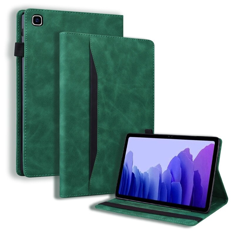 เคส Samsung Galaxy Tab A7 Lite 8.7" (T220,T225) #เคสแบบฝาพับมีช่องเสียบบัตรด้านหน้า PU Leather Business Smart Folio Tablet Cover