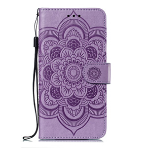 Case Huawei P30 #เคสฝาพับหนัง PU ปั้มลาย Imprint Mandala Flower