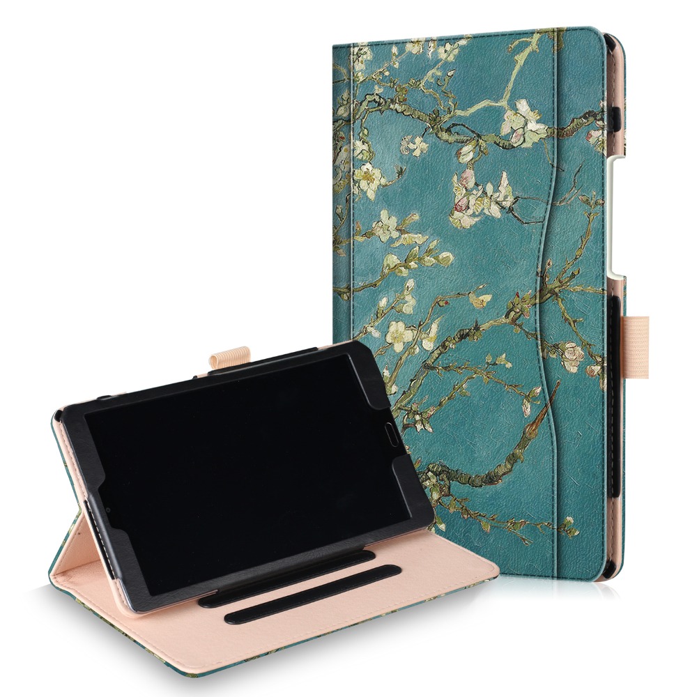 Case Huawei MediaPad M5 8.4 นิ้ว #เคสฝาพับหนัง PU พิมพ์ลายมีแถบยืดหยุ่นสวมนิ้ว Pattern Printing Pocket Front PU Leather with Elastic Band