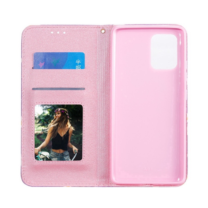 Case Samsung Galaxy Note 10 Lite #เคสฝาพับหนัง PU ลายดอกไม้ Beauty Case Flip Stand Card Leather Cover for Girl Women