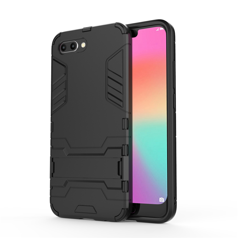 Case Honor 10 #เคสฝาหลังพลาสติก ไฮบริด TPU + Kickstand สีสันสวยงาม