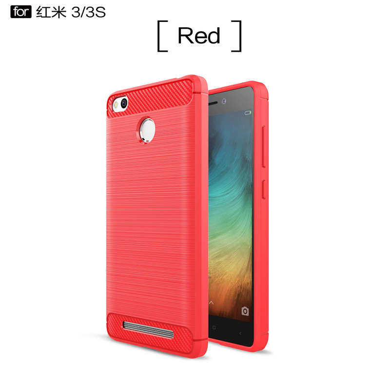 Case Xiaomi Redmi 3s เคสคาร์บอนไฟเบอร์ Brushed TPU สีสันสวยงามทันสมัย