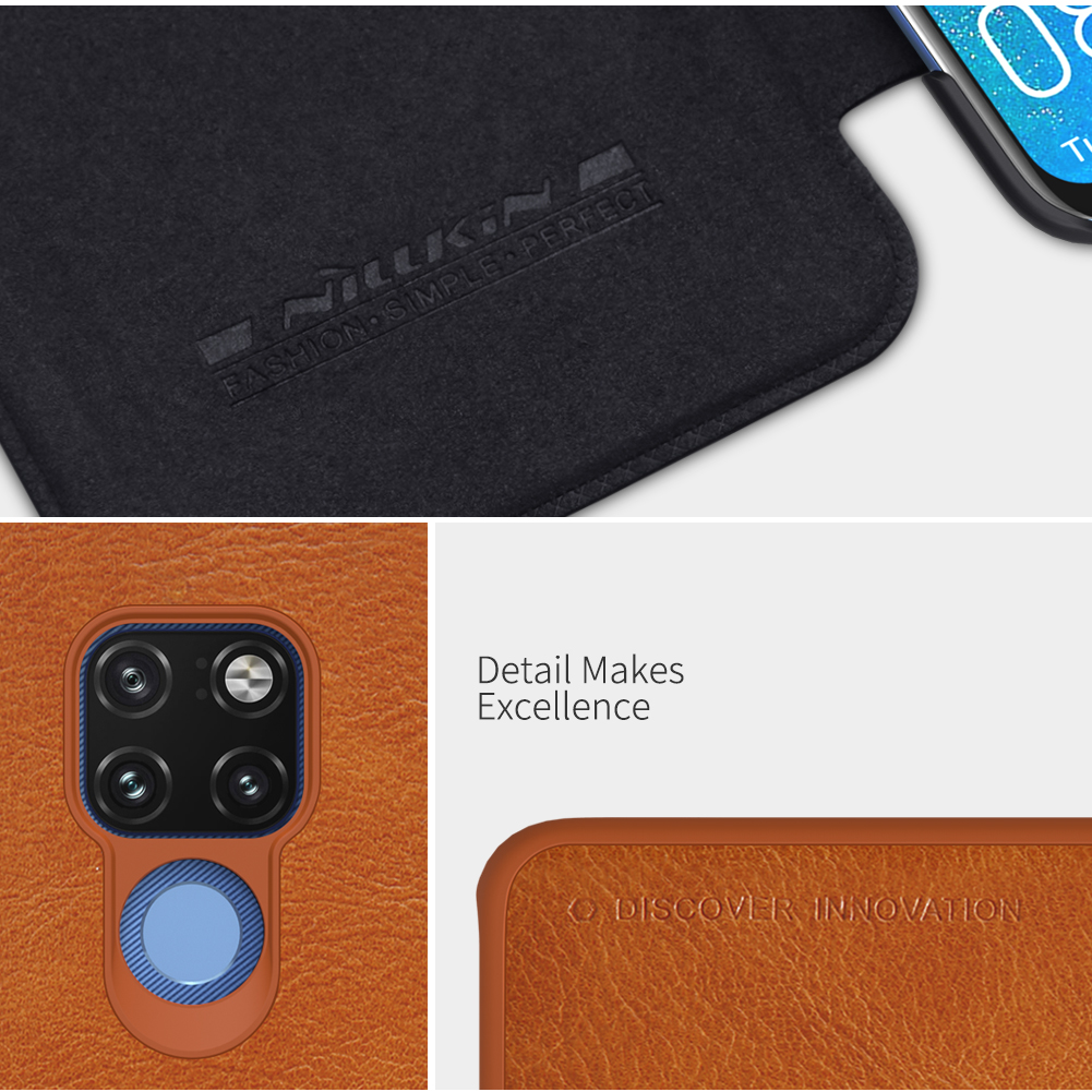 เคส Huawei Mate 20 #เคสฝาพับ NILLKIN แท้รุ่น Qin Series Card Slot คุณภาพดี