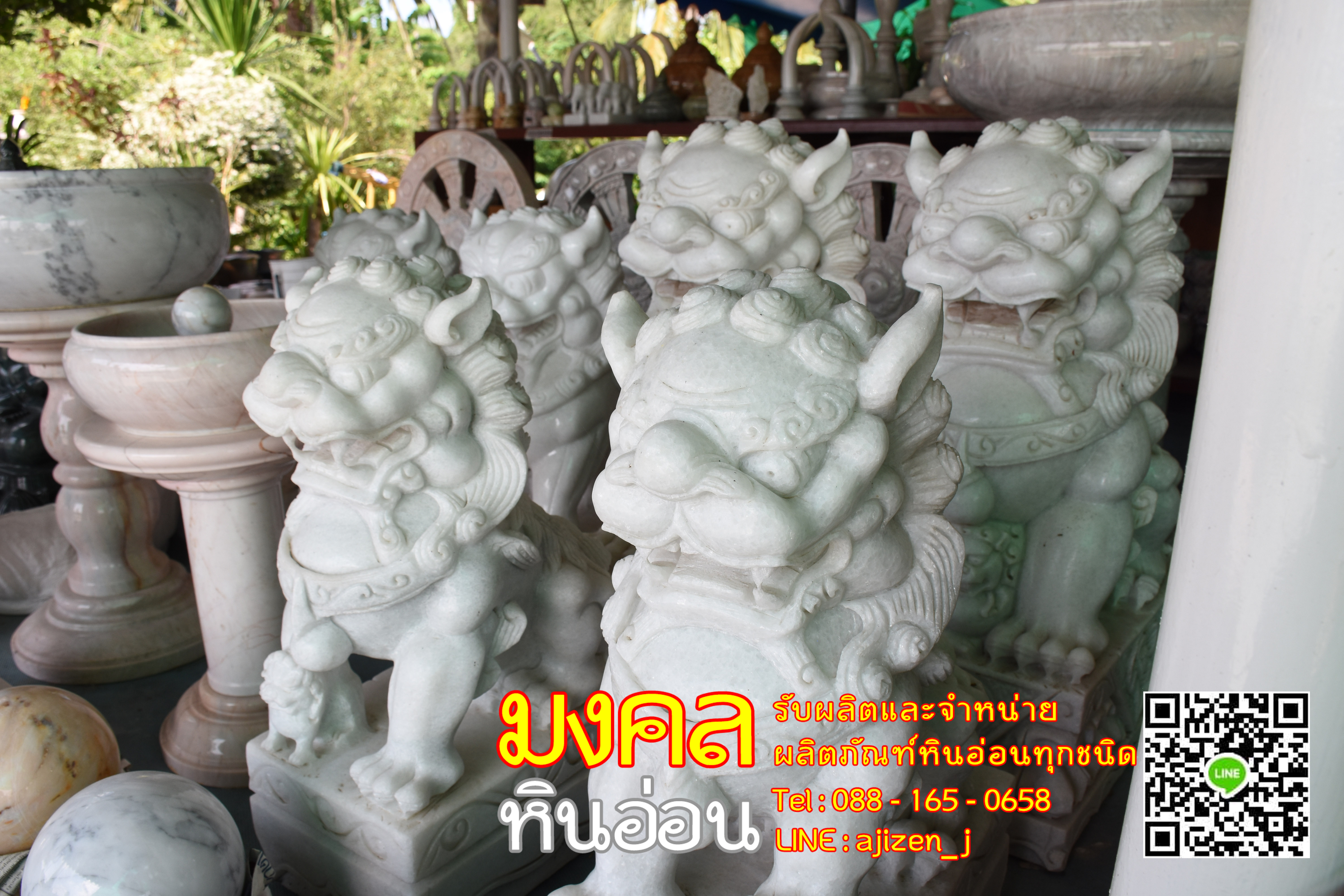 สิงห์หินเวียดนามสีขาวคละขนาด 50 - 100 cm