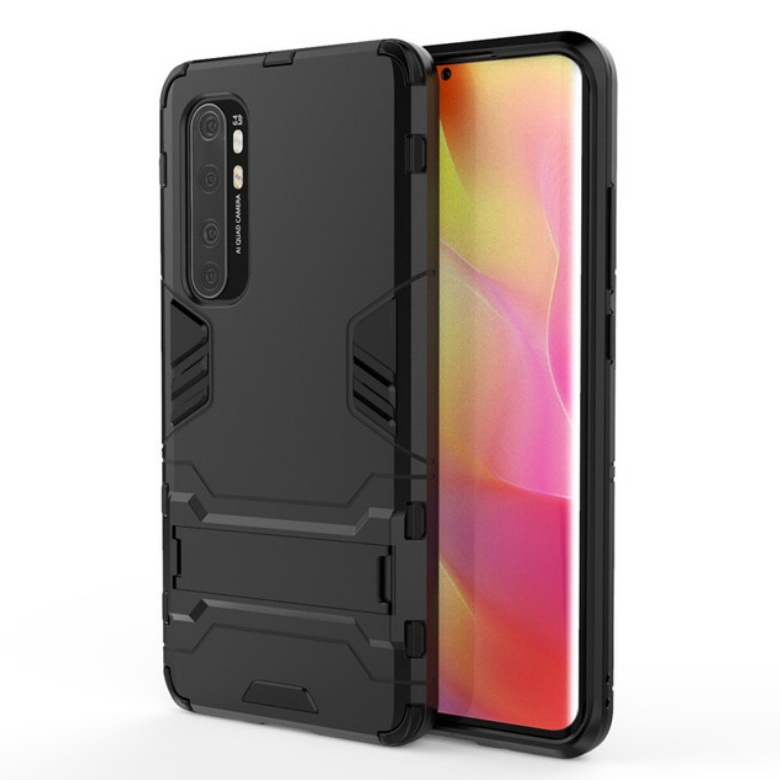 Case Xiaomi Mi Note 10 Lite #เคสฝาหลังพลาสติก ไฮบริด TPU + Kickstand