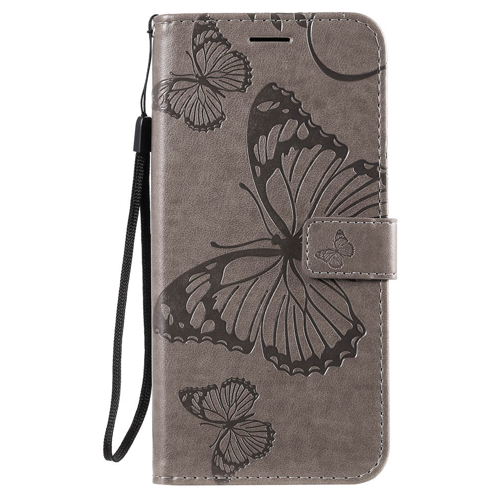 Case Samsung Galaxy A20s #เคสฝาพับหนัง PU Imprint Butterflies Pattern
