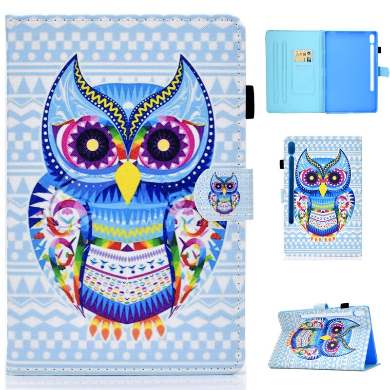Case Samsung Galaxy Tab S7 SM-T870 SM-T875 #เคสฝาพับหนัง PU พิมพ์ลาย Pattern Printing Stand Leather