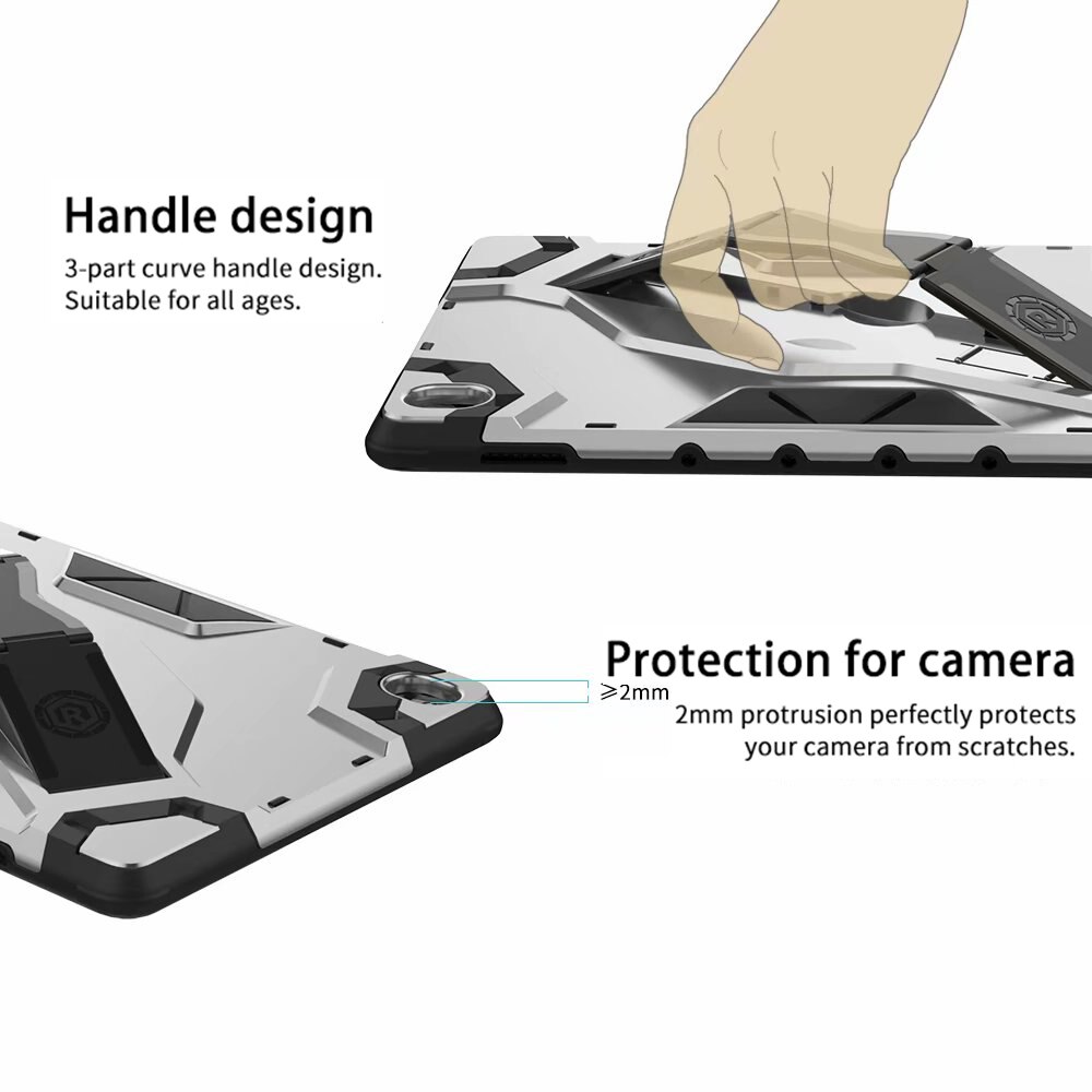 Case Huawei MediaPad M6 10.8 #เคสฝาหลังแท็บเล็ตกันกระแทกมีที่สวมนิ้ว Shield Style Strap Kickstand