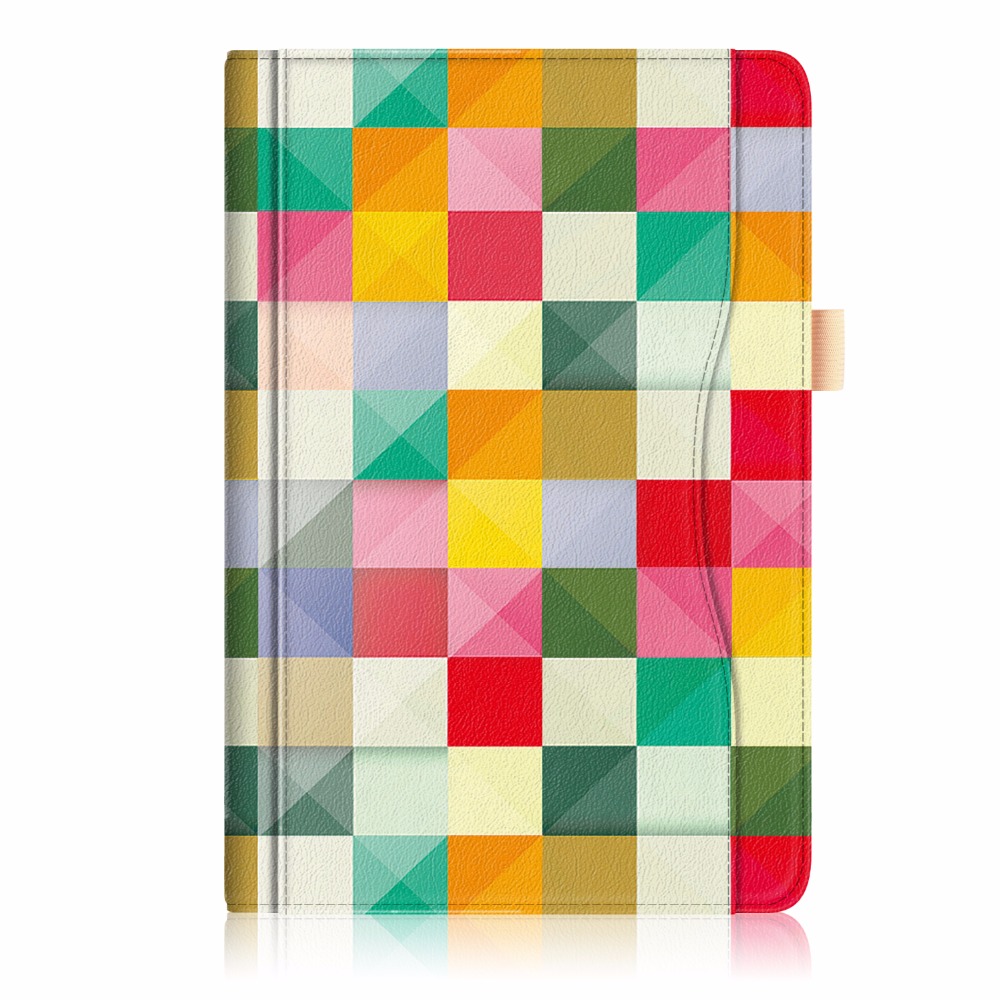 Case Huawei MediaPad M5 Pro 10.8 นิ้ว #เคสฝาพับหนัง PU พิมพ์ลายมีแถบยืดหยุ่นสวมนิ้ว Pattern Printing Pocket Front PU Leather with Elastic Band