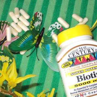 21st Century® Biotin 800 mcg 110 Tablets, 5000 mcg 110 Capsules,10000 mcg 120 Tablets ไบโอติน