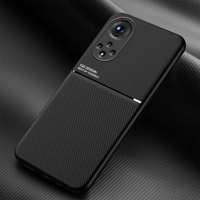 เคส Huawei Nova 9 #เคสแบบฝาหลัง TPU เคลือบหนัง PU สไตล์ธุรกิจที่เรียบง่ายมีแผ่นเหล็กในตัว Minimalist Business Style Leather Coated TPU Built-in metal magnetic plate