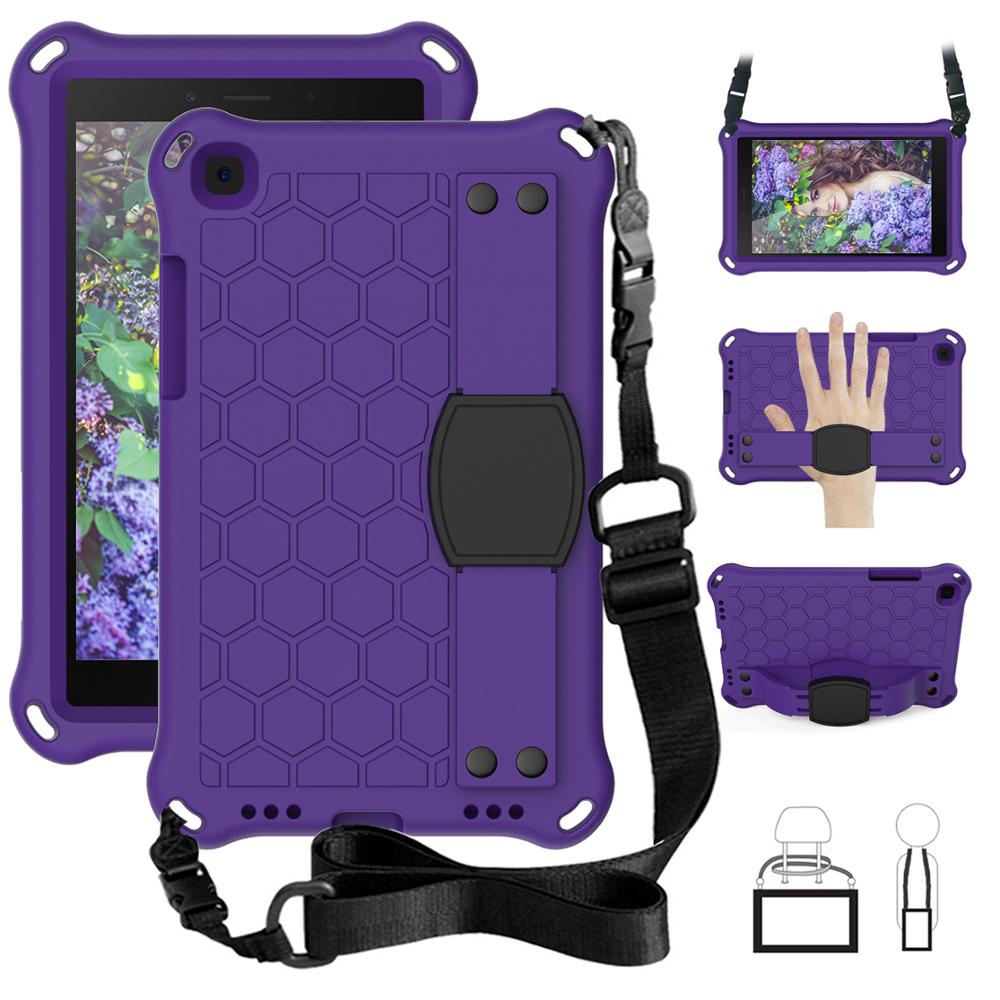 เคส Samsung Galaxy Tab A 8.0 (2019) SM-T290 T295 T297 #เคสกันกระแทกลายรังผึ้งพร้อมสายคล้องไหล่ EVA Tablet Hybrid Shell with Shoulder Strap
