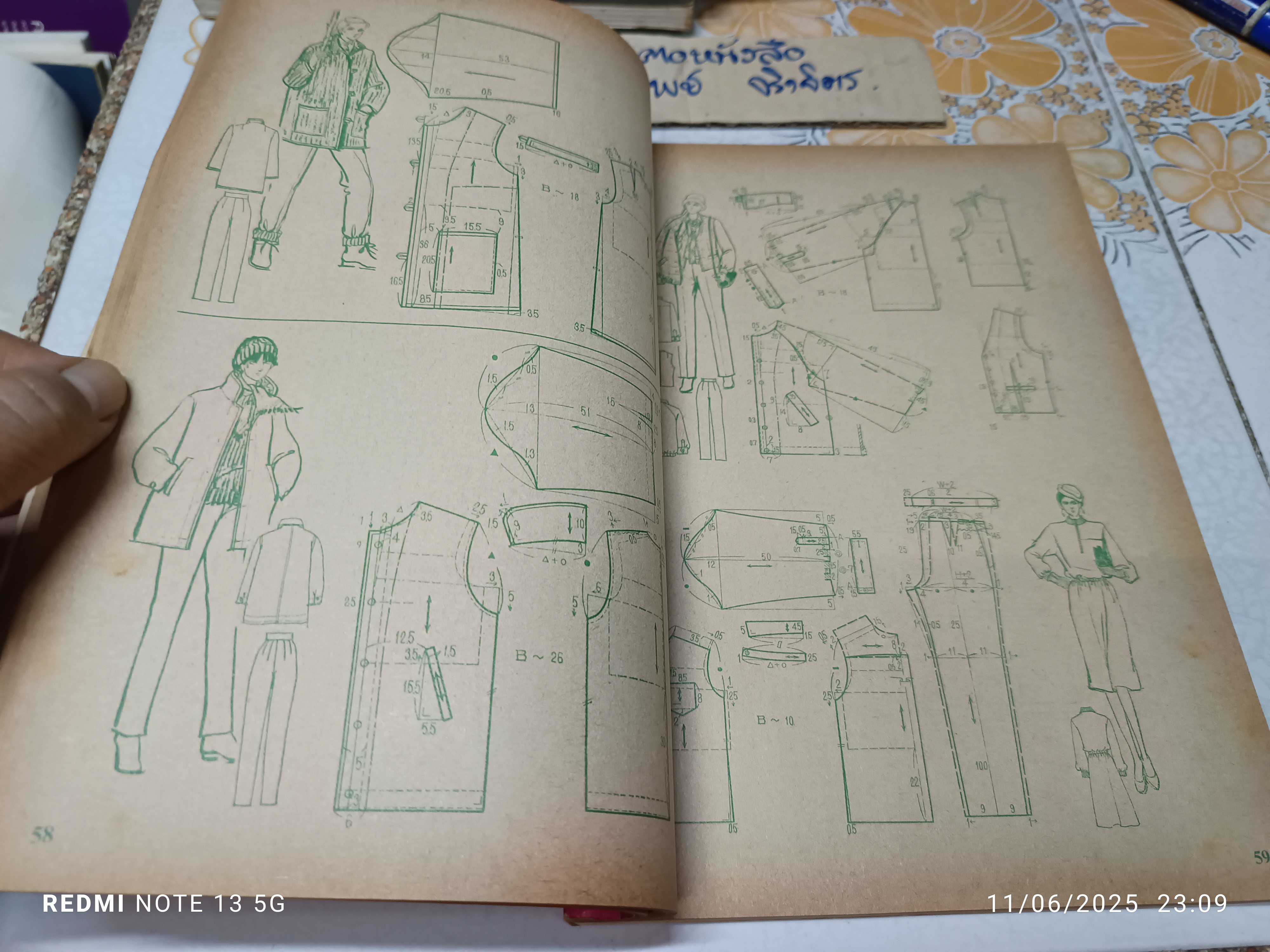 ตำราตัดเย็บเสื้อผ้าและชุดแฟชั่นล่าสุด โดย อ. นิตยาพร ระบือศิลป จัดพิมพ์โดยสำนักพิมพ์อำนวยสาส์น พิมพ์ปีพ.ศ 2525