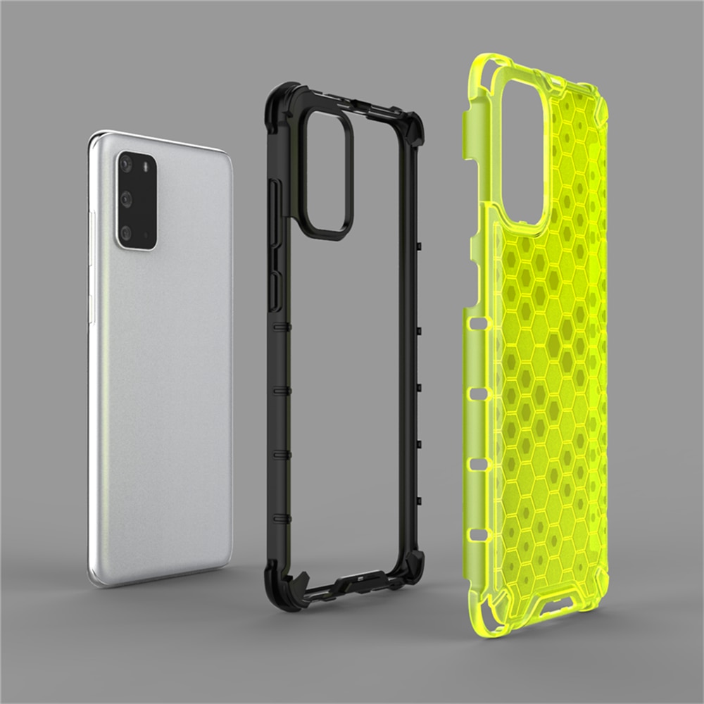 เคส Samsung Galaxy S10 Lite #เคสฝาหลังกันกระแทก Honeycomb Shock Absorber TPU + PC + Silicone Hybrid
