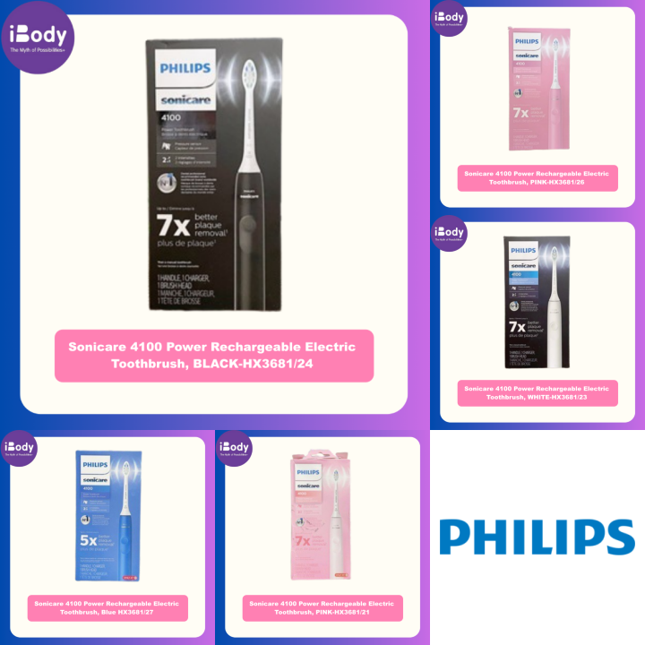 [Philips] Sonicare 4100 Power Rechargeable Electric Toothbrush ฟิลิปส์ แปรงสีฟันไฟฟ้า แบบชาร์จไฟได้