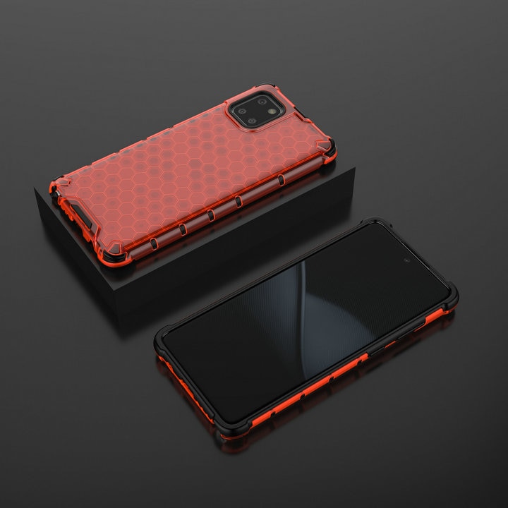เคส Samsung Galaxy Note 10 Lite #เคสฝาหลังกันกระแทก Honeycomb Shock Absorber TPU + PC + Silicone Hybrid