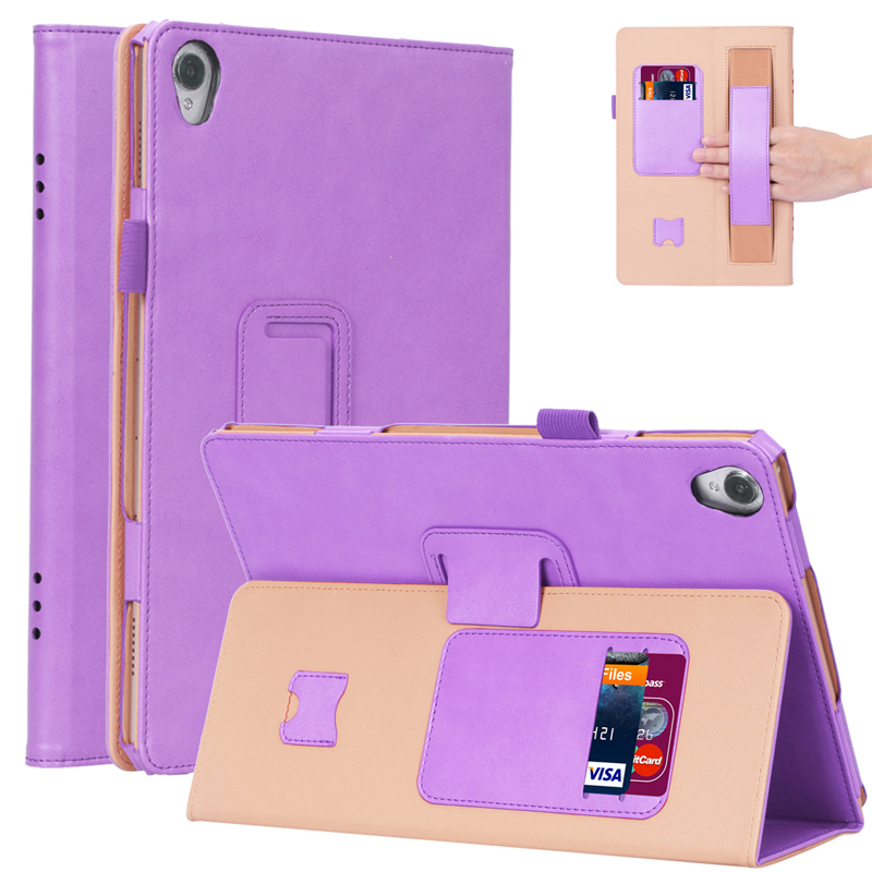 Case Huawei MediaPad M6 10.8 นิ้ว #เคสฝาพับหนัง PU มีที่สวมนิ้ว Card Holder Stand PU Leather Smart Case