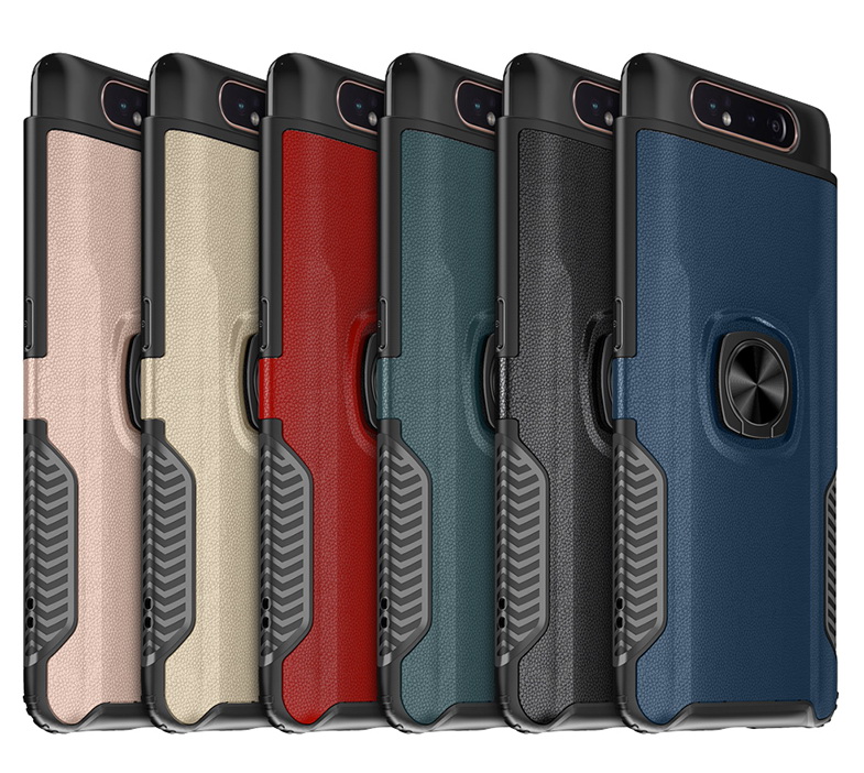 Case Samsung Galaxy A80 #เคสฝาหลัง Hybrid Hybrid PC + TPU มีแหวนนิ้ว