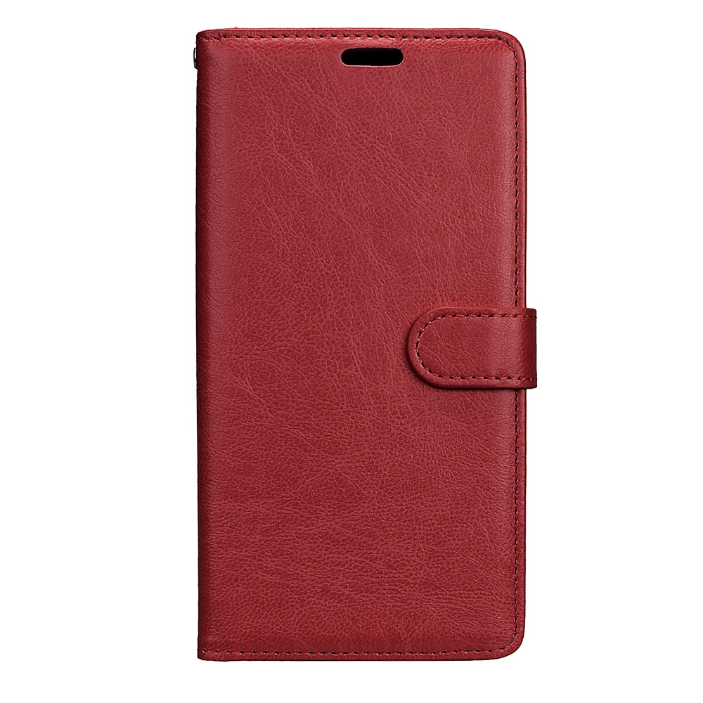 เคส Samsung Galaxy C9 Pro #เคสฝาพับสไตล์กระเป๋าสตางค์ Crazy Horse PU มีช่องใส่บัตร 3 ช่อง #เคสผิวหนังม้า