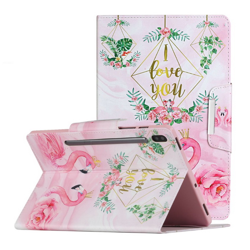 Case Samsung Galaxy Tab S6 T860 T865 #เคสฝาพับหนัง PU พิมพ์ลาย Pattern Printing PU Leather Flip