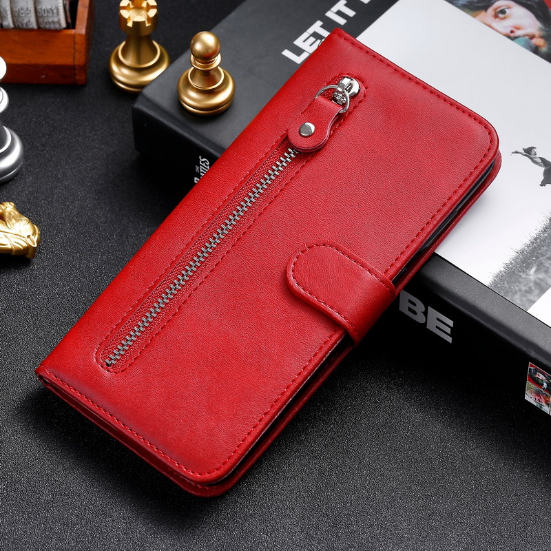 เคส Xiaomi Mi 10T Pro #เคสฝาพับแบบกระเป๋าสตางค์มีช่องด้านหน้า Zipper Pocket Leather Wallet Stand