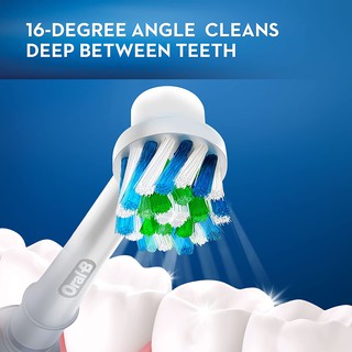 Oral-B® Cross Action® Replacement Brush Heads Refill White EB50-3, EB50-4 สีขาว 3 ชิ้น/แพ็ค, สีขาว 4 ชิ้น/แพ็ค หัวแปรงสีฟันไฟฟ้า สีขาว